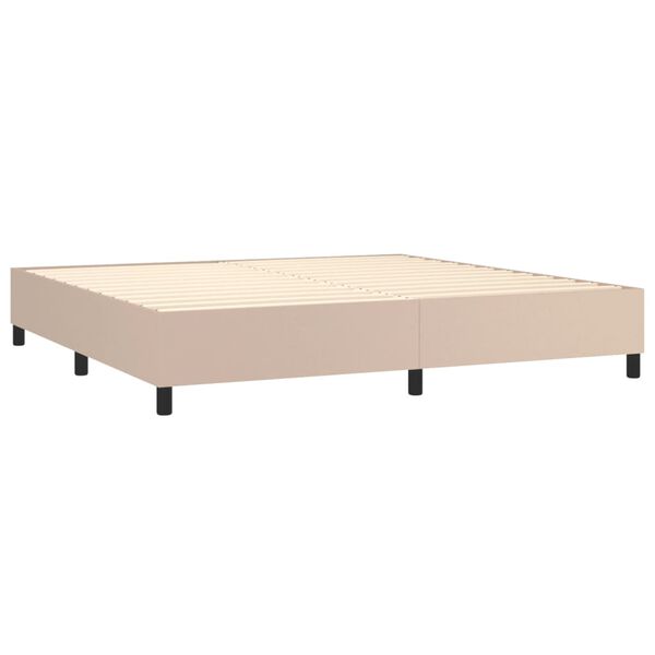 vidaXL &Kappa;&rho;&epsilon;&beta;ά&tau;&iota; Boxspring &mu;&epsilon; &Sigma;&tau;&rho;ώ&mu;&alpha; &Kappa;&alpha;&pi;&omicron;&upsilon;&tau;&sigma;ί&nu;&omicron; 200x200&epsilon;&kappa;.&alpha;&pi;ό &Sigma;&upsilon;&nu;&theta;.&Delta;έ&rho;&mu;&alpha;