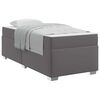 vidaXL Σκελετός Κρεβατιού Γκρι 90 x 190 cm Τεχνητό δέρμα