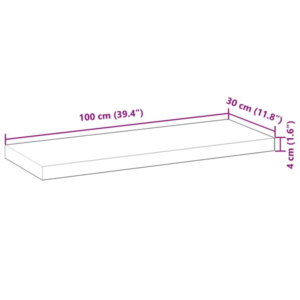 vidaXL Επιφάνεια Τραπεζιού Ορθογώνια 100x30x4 εκ. Μασίφ Ξύλο Ακακίας