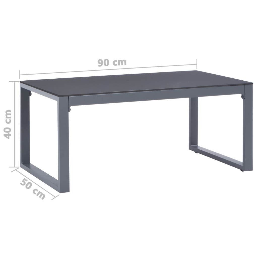 vidaXL Τραπέζι Σαλονιού 90 x 50 x 40 εκ. από Αλουμίνιο