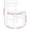 vidaXL Καρέκλα τραπεζαρίας 2 pcs Λευκό Στερεό Ξύλο Ραβέντι