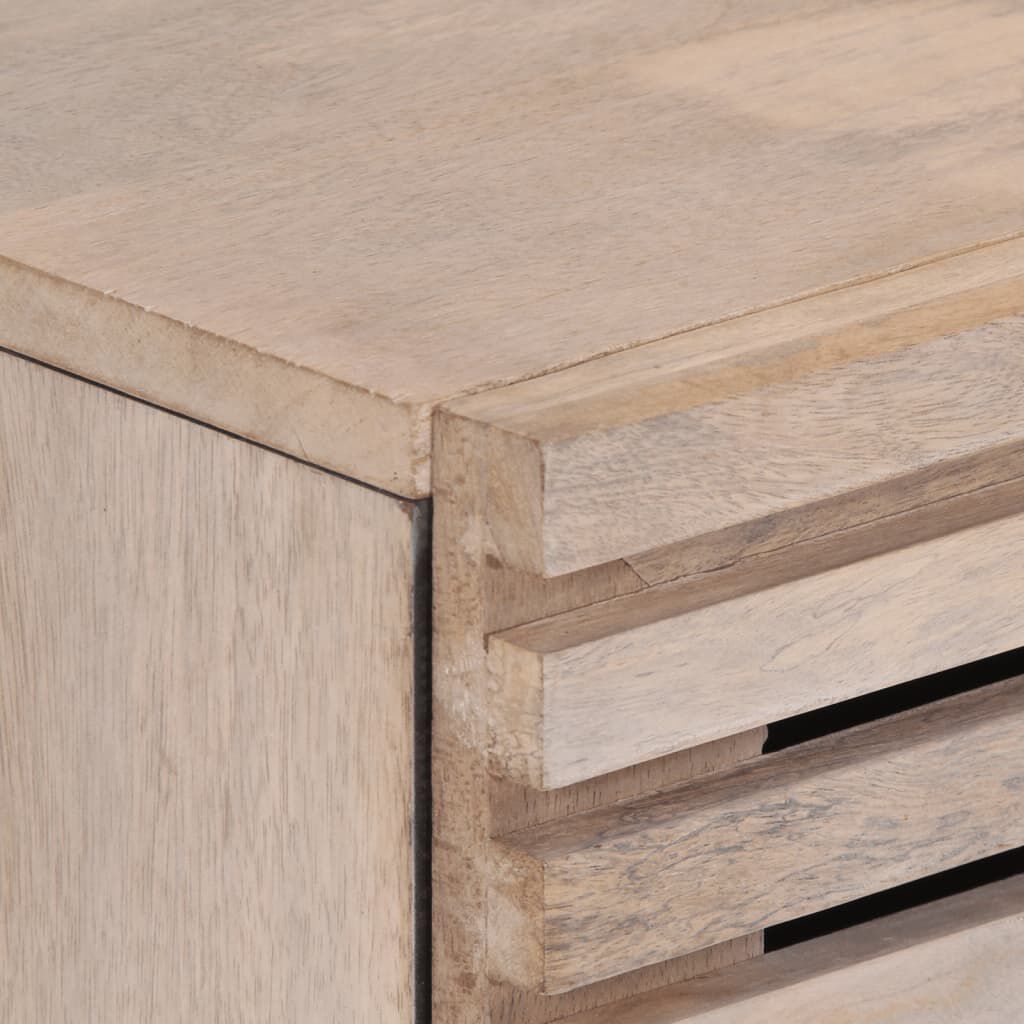 vidaXL Ντουλάπι Λευκό 60 x 34 x 75 εκ. από Μασίφ Ξύλο Μάνγκο