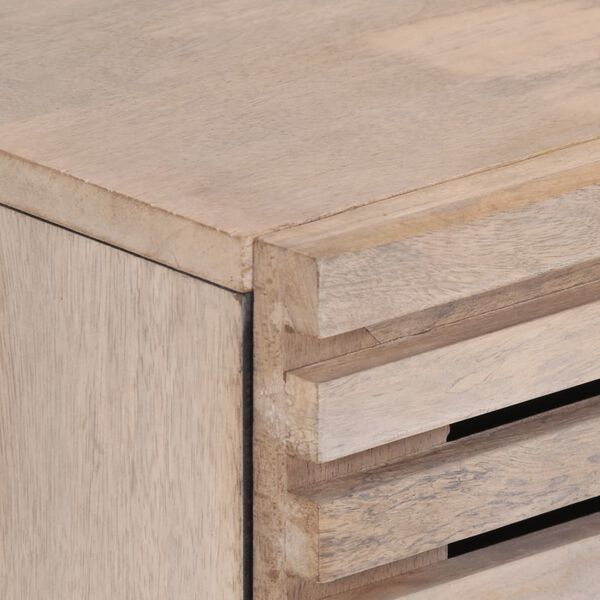 vidaXL Ντουλάπι Λευκό 60 x 34 x 75 εκ. από Μασίφ Ξύλο Μάνγκο