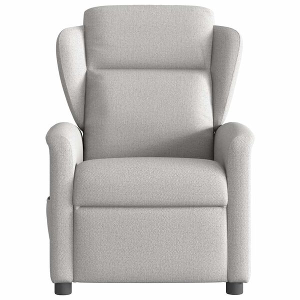 vidaXL καρέκλα ανάκλισης μασάζ Cloud Grey Fabric