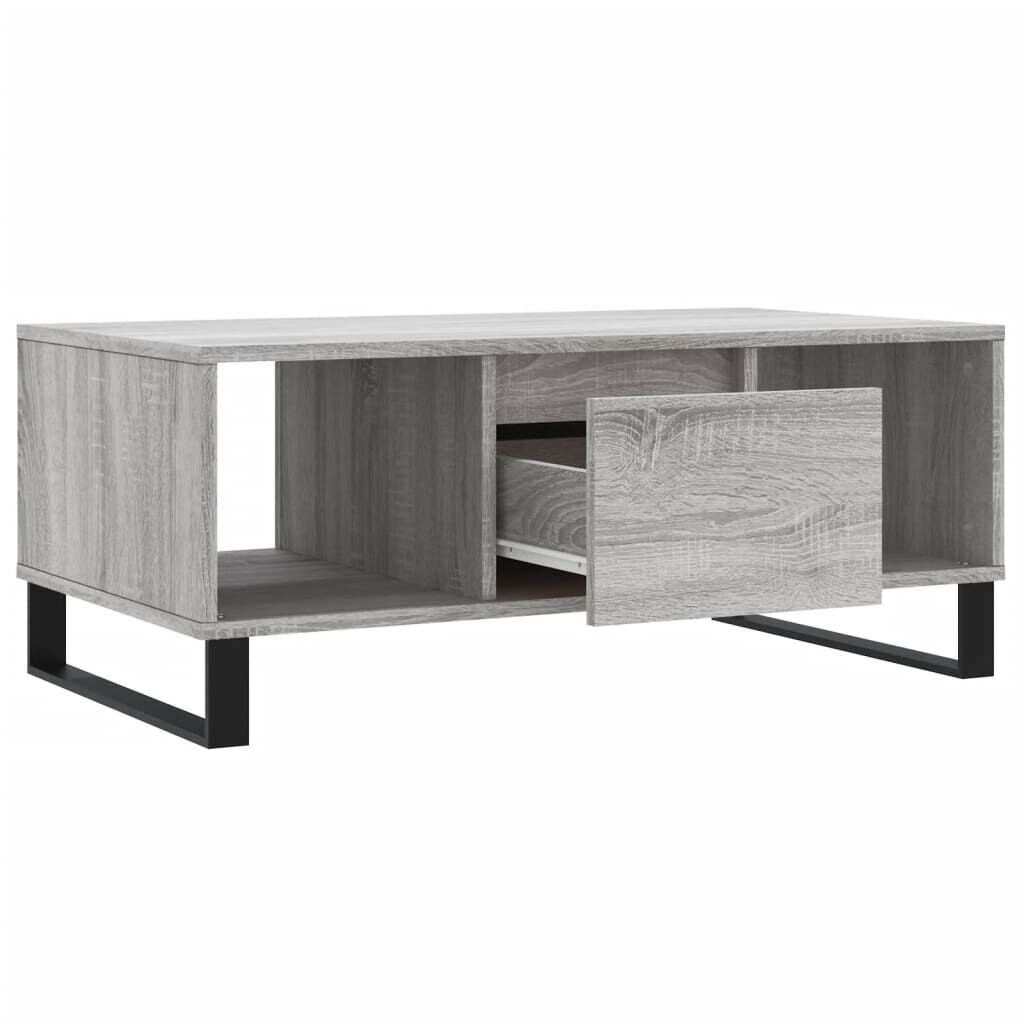 vidaXL Τραπεζάκι Σαλονιού Γκρι Sonoma 90x50x36,5εκ. Επεξεργασμένο Ξύλο