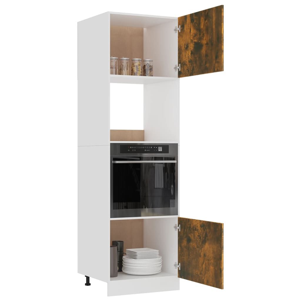 vidaXL Ντουλάπι Φ. Μικροκιμάτων Lyon Καπνιστή Δρυς 60x57x207εκ.