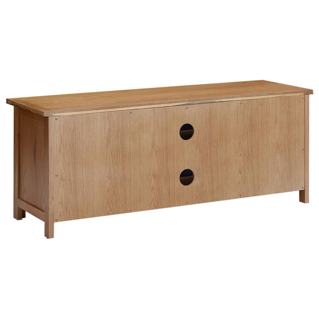 vidaXL Έπιπλο Τηλεόρασης 110 x 35 x 44 εκ. από Μασίφ Ξύλο Δρυός