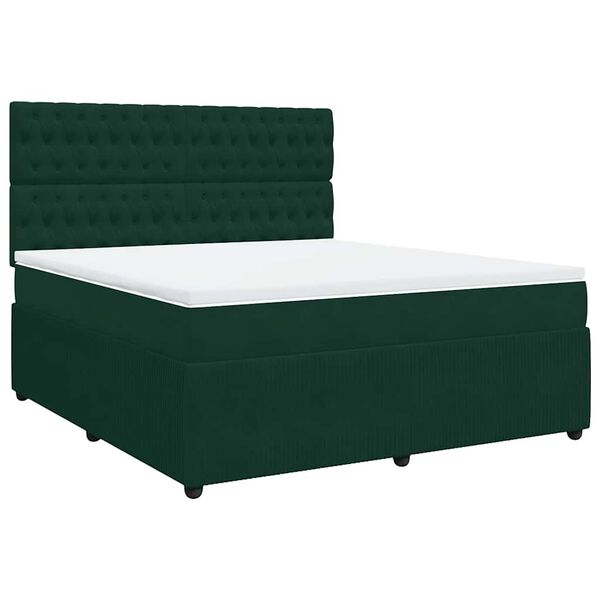 vidaXL &Kappa;&rho;&epsilon;&beta;ά&tau;&iota; Boxspring &mu;&epsilon; &Sigma;&tau;&rho;ώ&mu;&alpha; &Sigma;&kappa;&omicron;ύ&rho;&omicron; &Pi;&rho;ά&sigma;&iota;&nu;&omicron; 180x200&epsilon;&kappa;. &Beta;&epsilon;&lambda;&omicron;ύ&delta;&iota;&nu;&omicron;