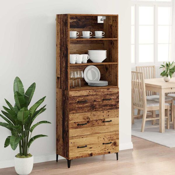 vidaXL Highboard &Pi;&alpha;&lambda;&iota;ό &Xi;ύ&lambda;&omicron; 69,5 x 34 x 180 &epsilon;&kappa;. &Epsilon;&pi;&epsilon;&xi;&epsilon;&rho;&gamma;&alpha;&sigma;&mu;έ&nu;&omicron; &xi;ύ&lambda;&omicron;