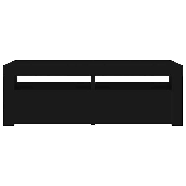 vidaXL Έπιπλο Τηλεόρασης με LED Μαύρο 120x35x40 εκ.