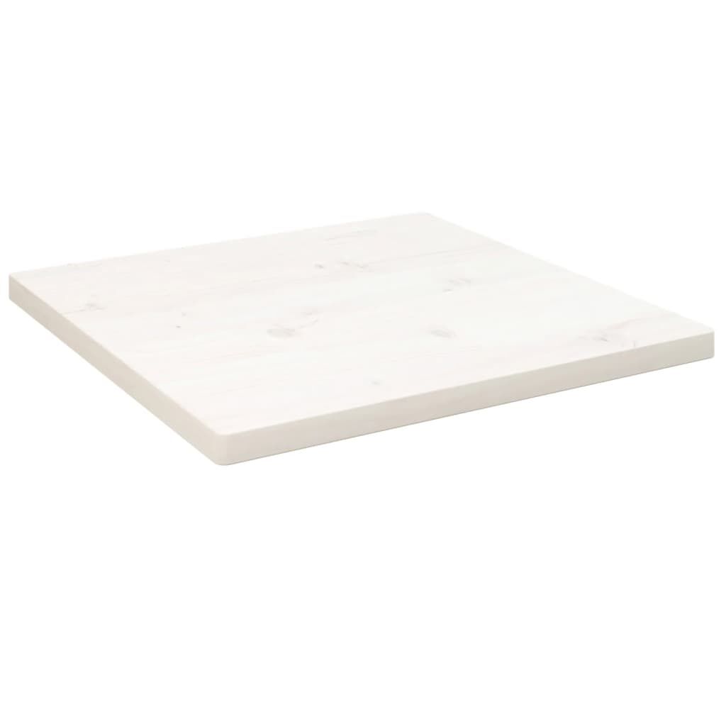 vidaXL Επιφάνεια Τραπεζιού Τετράγωνη Λευκή 60x60x2,5 εκ. Μασίφ Πεύκο