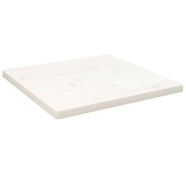 vidaXL Επιφάνεια Τραπεζιού Τετράγωνη Λευκή 60x60x2,5 εκ. Μασίφ Πεύκο