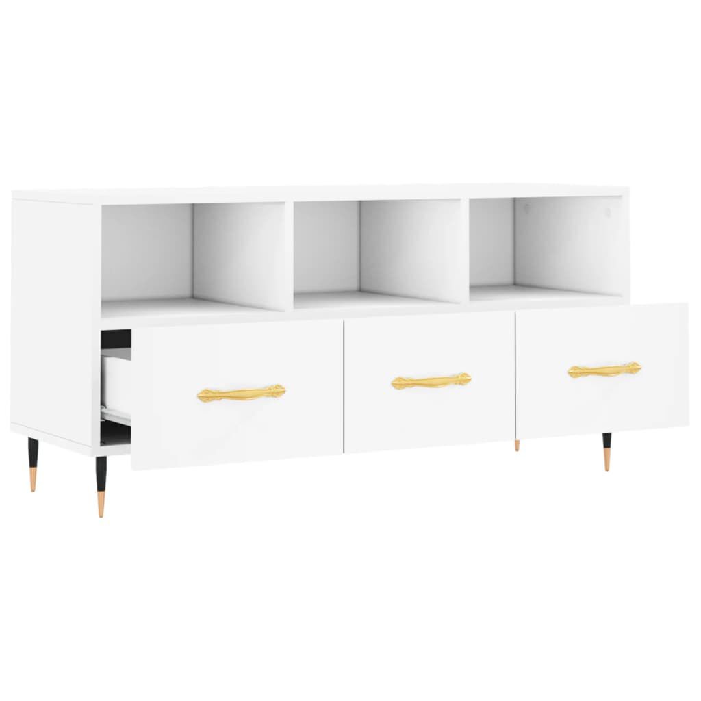 vidaXL Έπιπλο Τηλεόρασης Λευκό 102 x 36 x 50 εκ. από Επεξεργ. Ξύλο