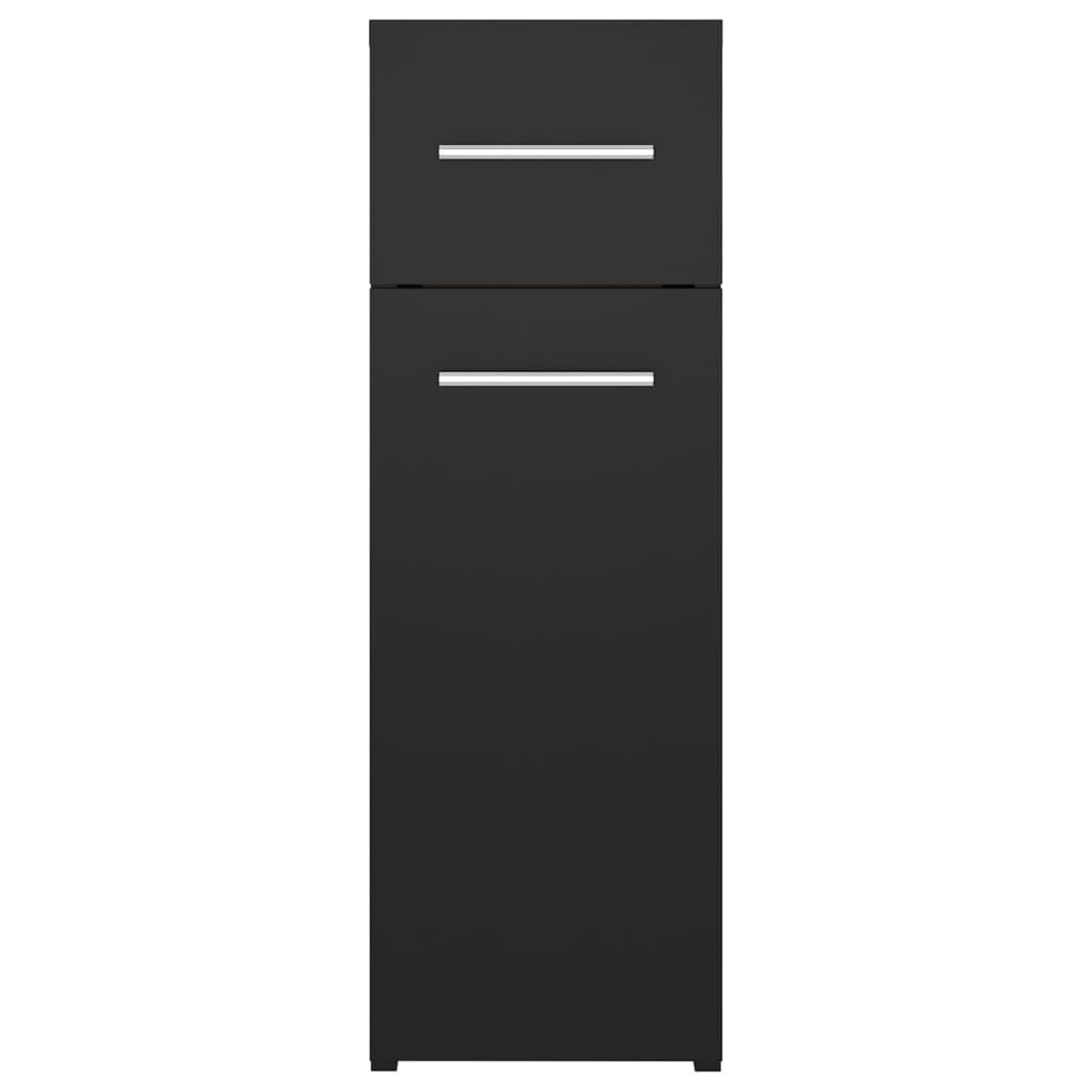 vidaXL Συρταριέρα Γενικής Χρήσης Μαύρη 20 x 45,5 x 60 εκ. Επεξ. Ξύλο