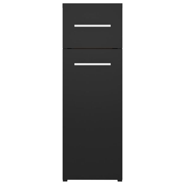 vidaXL Συρταριέρα Γενικής Χρήσης Μαύρη 20 x 45,5 x 60 εκ. Επεξ. Ξύλο
