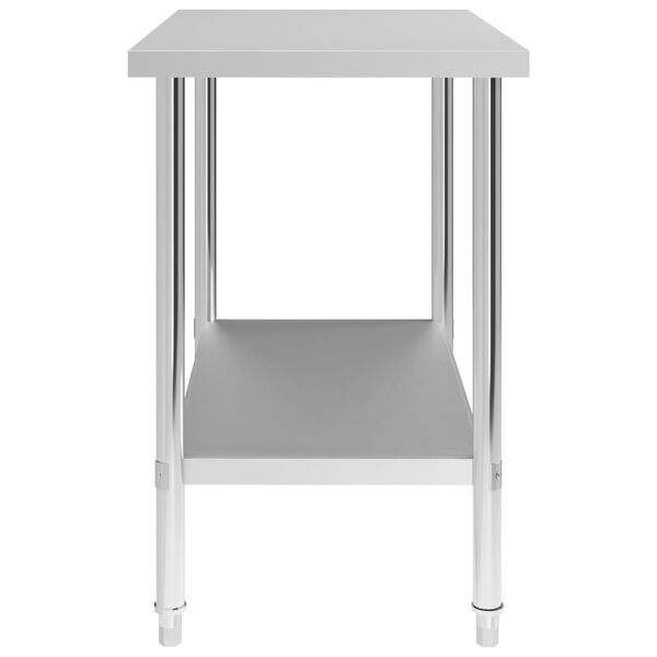 vidaXL Πάγκος Εργασίας Κουζίνας 100x60x85 εκ. από Ανοξείδωτο Ατσάλι