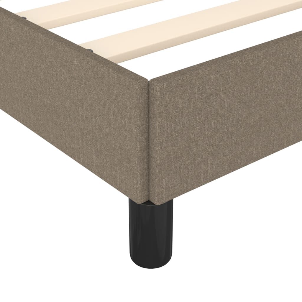 vidaXL Σκελετός Κρεβατιού Χωρίς Στρώμα Taupe 100 x 200 εκ. Υφασμάτινο