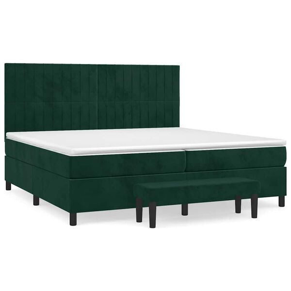 vidaXL &Kappa;&rho;&epsilon;&beta;ά&tau;&iota; Boxspring &mu;&epsilon; &Sigma;&tau;&rho;ώ&mu;&alpha; &Sigma;&kappa;&omicron;ύ&rho;&omicron; &Pi;&rho;ά&sigma;&iota;&nu;&omicron; 200x200&epsilon;&kappa;. &Beta;&epsilon;&lambda;&omicron;ύ&delta;&iota;&nu;&omicron;