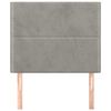 vidaXL Κεφαλάρι Ανοιχτό Γκρι 90x5x118/128 εκ. Βελούδο