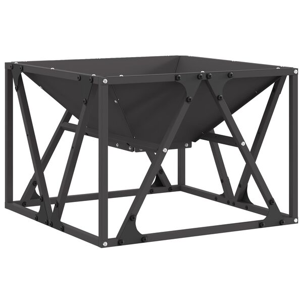 vidaXL Σόμπα φωτιάς Τετράγωνη Μαύρη 50x50x35 εκ Ατσάλι