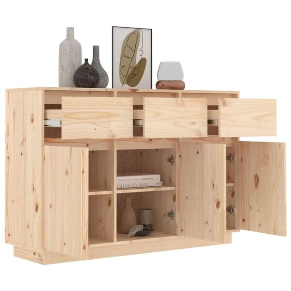 vidaXL Μπουφές 110 x 34 x 75 εκ. από Μασίφ Ξύλο Πεύκου