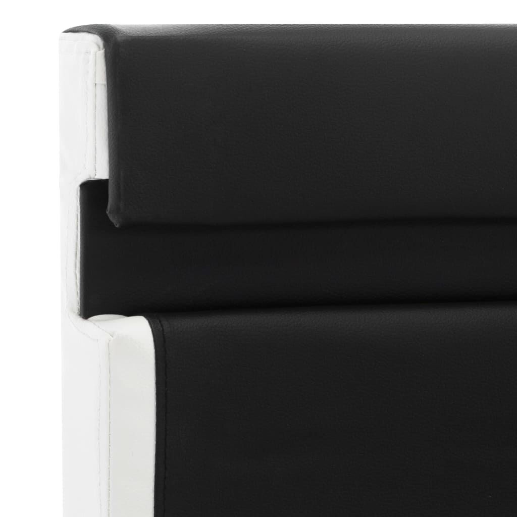 vidaXL Πλαίσιο Κρεβατιού με LED Μαύρο 160x200 εκ. από Συνθετικό Δέρμα