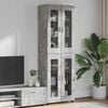 vidaXL Highboard &mu;&epsilon; &rho;ά&phi;&iota; FLORIN &Sigma;&kappa;&upsilon;&rho;ό&delta;&epsilon;&mu;&alpha; &Gamma;&kappa;&rho;&iota; 60 x 35 x 182 &epsilon;&kappa;.