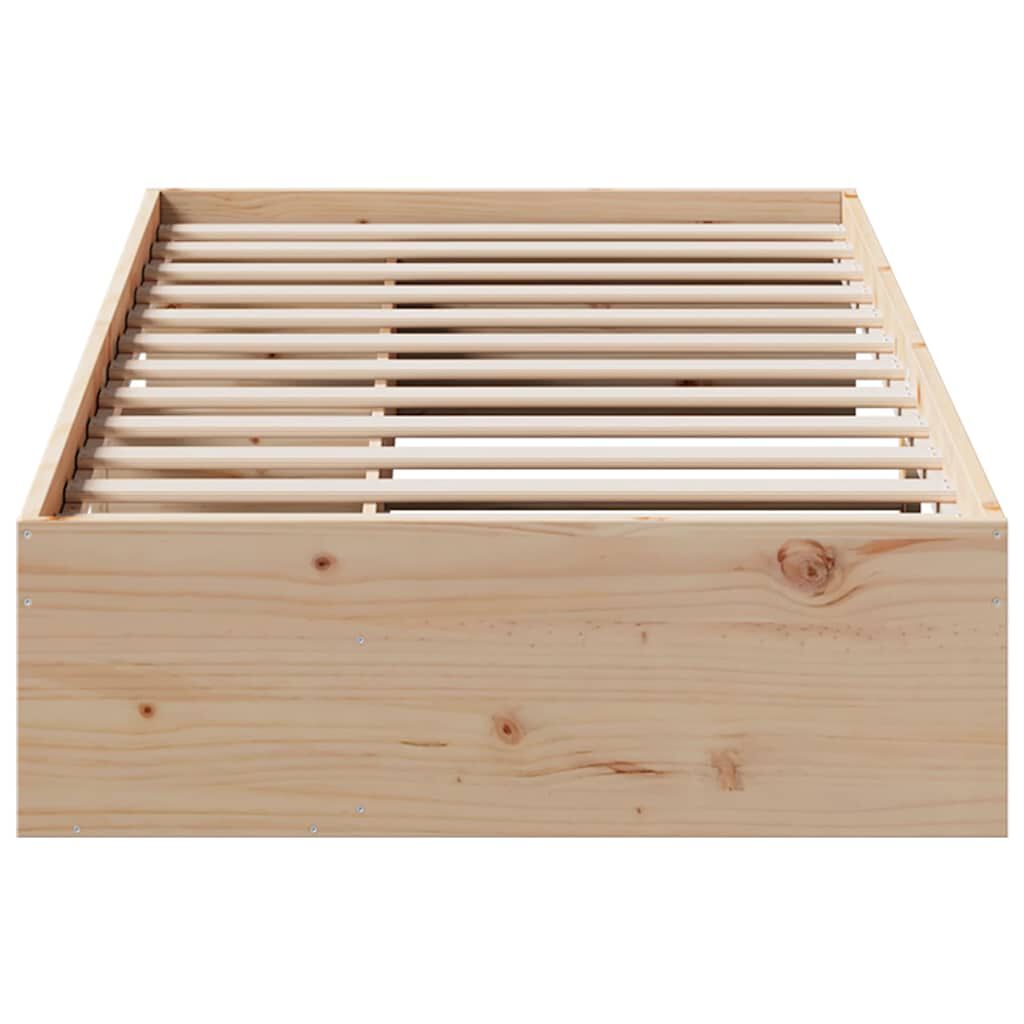 vidaXL Κρεβάτι ημέρας χωρίς στρώμα 75x190 cm Στερεό ξύλο πεύκο