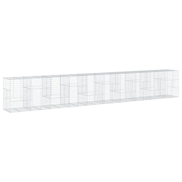 vidaXL Συρματοκιβώτιο με Κάλυμμα 1000x100x150 εκ. Γαλβανισμένο Χάλυβα