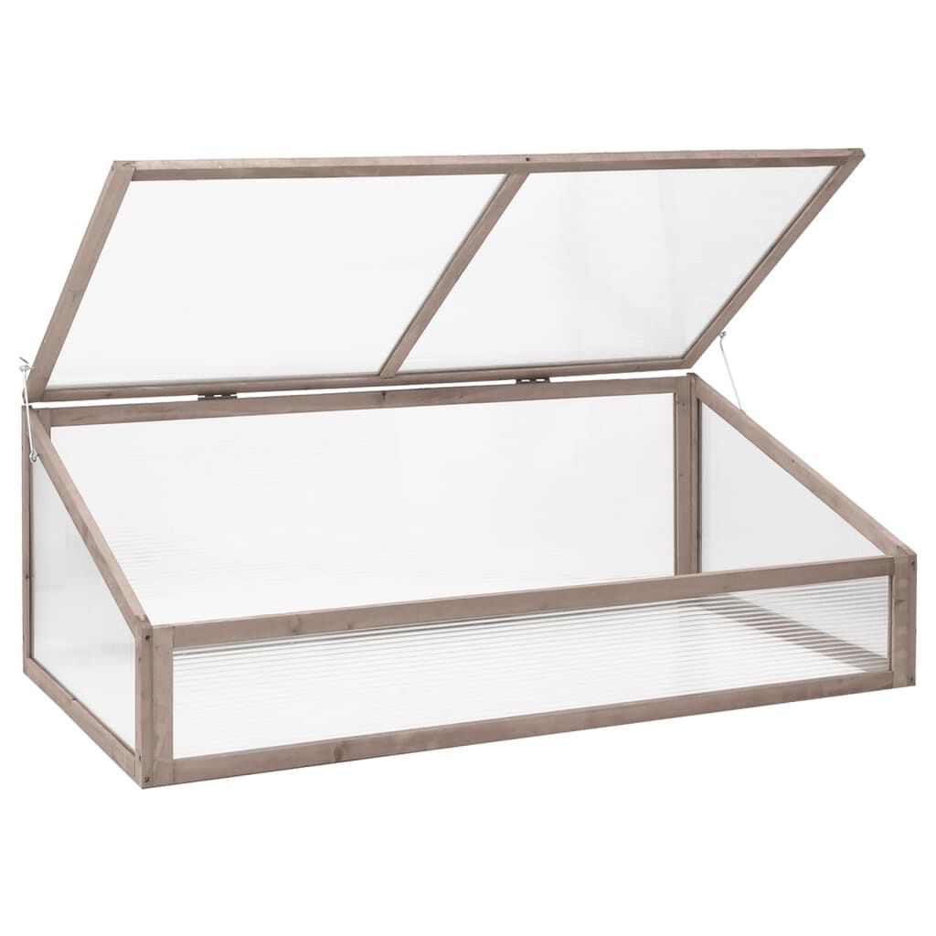 vidaXL Θερμοκήπιο Γκρι 110 x 58,5 x 39 εκ. από Ξύλο Ελάτης
