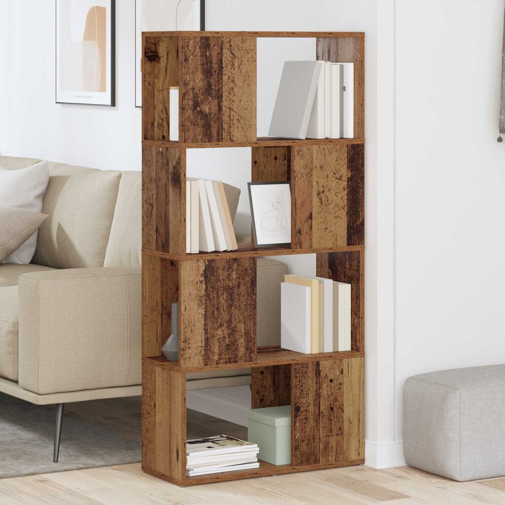vidaXL Μονάδα Αποθήκευσης Παλαιό ξύλο MDF 60 x 24 x 124 εκ.