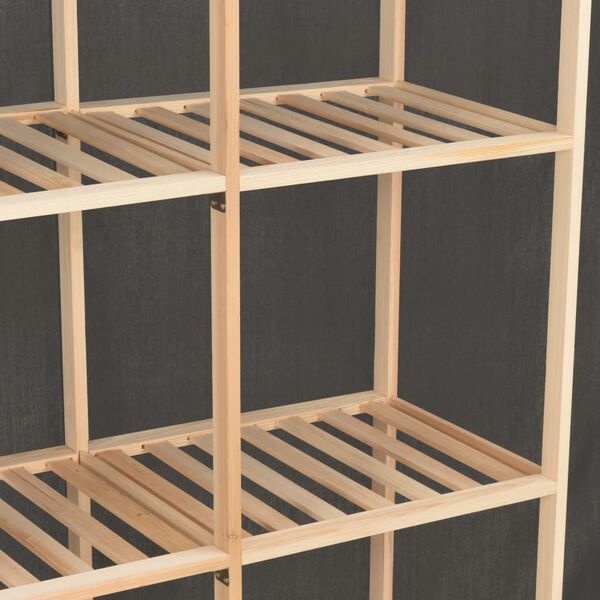 vidaXL Ντουλάπα Γκρι 173 x 40 x 170 εκ. Υφασμάτινη