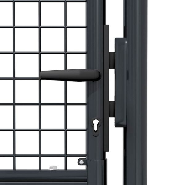 vidaXL Πόρτα Περίφραξης με Πλέγμα Γκρι 100 x 175 εκ. Γαλβαν. Χάλυβας