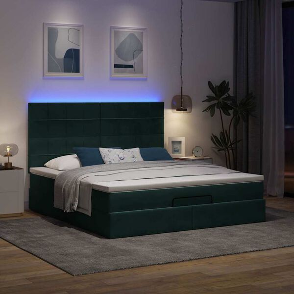 vidaXL &Omicron;&theta;&omega;&mu;&alpha;&nu;&iota;&kappa;ό &kappa;&rho;&epsilon;&beta;ά&tau;&iota; &mu;&epsilon; &sigma;&tau;&rho;ώ&mu;&alpha;&tau;&alpha; & LEDs &Sigma;&kappa;&omicron;ύ&rho;&omicron; &pi;&rho;ά&sigma;&iota;&nu;&omicron; &Beta;&epsilon;&lambda;&omicron;ύ&delta;&omicron;