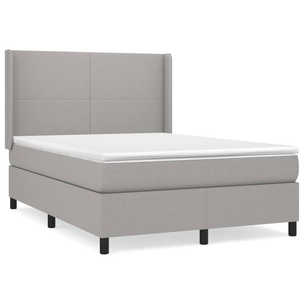 vidaXL &Kappa;&rho;&epsilon;&beta;ά&tau;&iota; Boxspring &mu;&epsilon; &Sigma;&tau;&rho;ώ&mu;&alpha; &Alpha;&nu;&omicron;&iota;&chi;&tau;ό &Gamma;&kappa;&rho;&iota; 140x190 &epsilon;&kappa;. &Upsilon;&phi;&alpha;&sigma;&mu;ά&tau;&iota;&nu;&omicron;