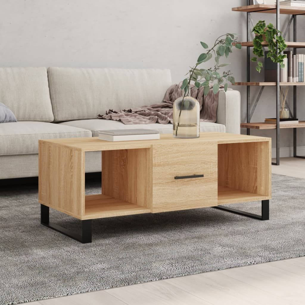 vidaXL Τραπεζάκι Σαλονιού Sonoma Δρυς 102x50x40 εκ. από Επεξεργ. Ξύλο