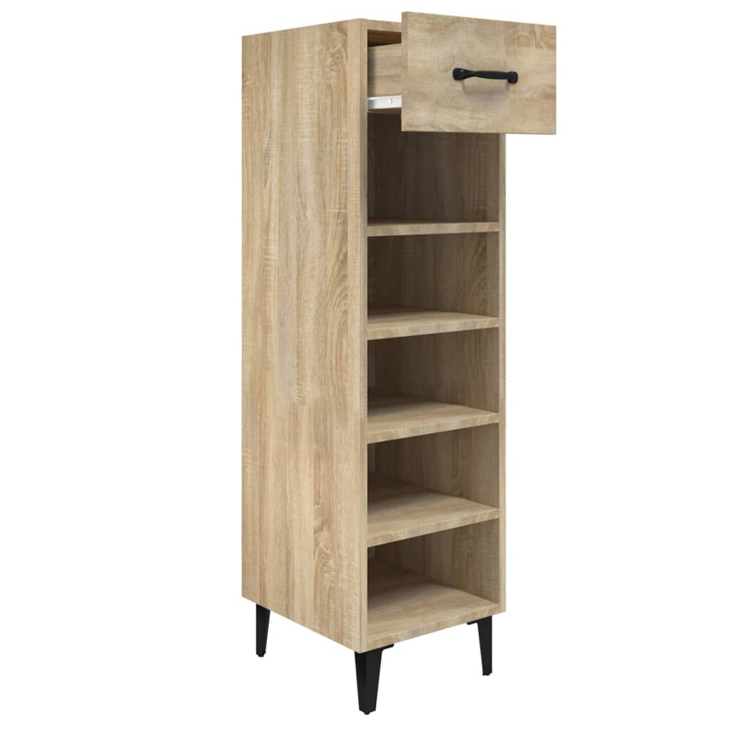 vidaXL Παπουτσοθήκη Sonoma Δρυς 30x35x105 εκ. από Επεξεργασμένο Ξύλο