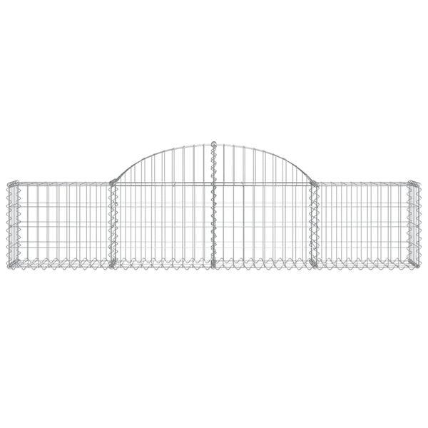 vidaXL Συρματοκιβώτια Τοξωτά 3 τεμ. 200x30x40/60 εκ. Γαλβαν. Ατσάλι