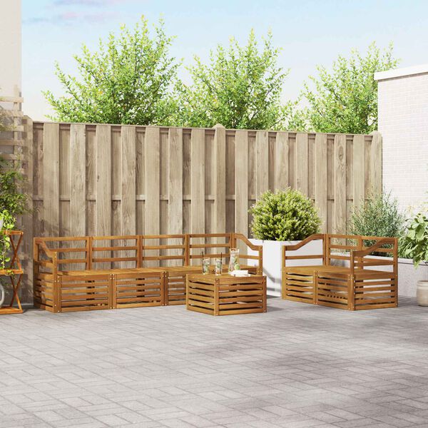 vidaXL &Sigma;&epsilon;&tau; &Kappa;&alpha;&nu;&alpha;&pi;έ 7 pcs &Phi;&upsilon;&sigma;&iota;&kappa;ό &Sigma;&tau;&epsilon;&rho;&epsilon;ό &Xi;ύ&lambda;&omicron; &Alpha;&kappa;&alpha;&kappa;ί&alpha;&sigmaf;