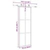 vidaXL Συρόμενη πόρτα με σετ υλικού Μαύρο 76x205 cm γυαλί μετριασμένο