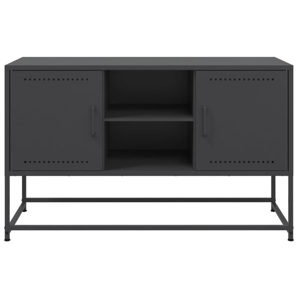 vidaXL Έπιπλο Τηλεόρασης Μαύρο 100,5x39x60,5 εκ. Ατσάλινο
