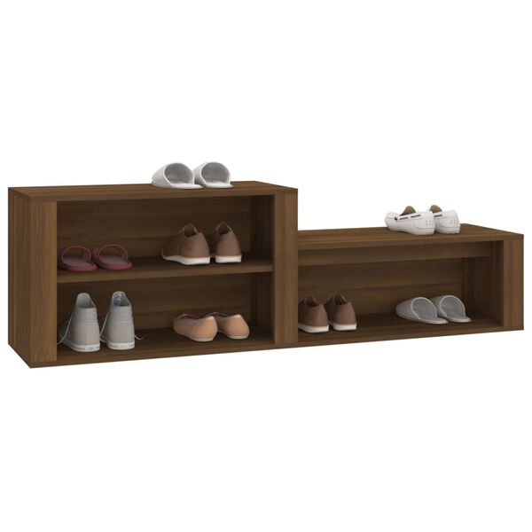 vidaXL Παπουτσοθήκη Καφέ Δρυς 150x35x45 εκ. από Επεξεργασμένο Ξύλο