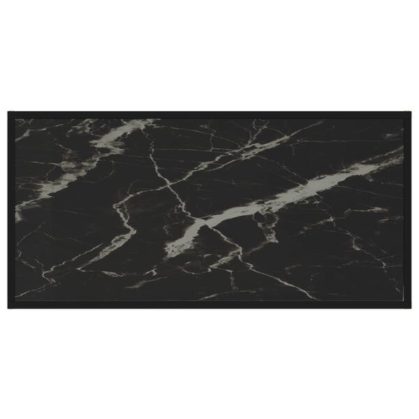 vidaXL Τραπεζάκι Σαλονιού Μαύρο 100 x 50 x 35 εκ. από Ψημένο Γυαλί