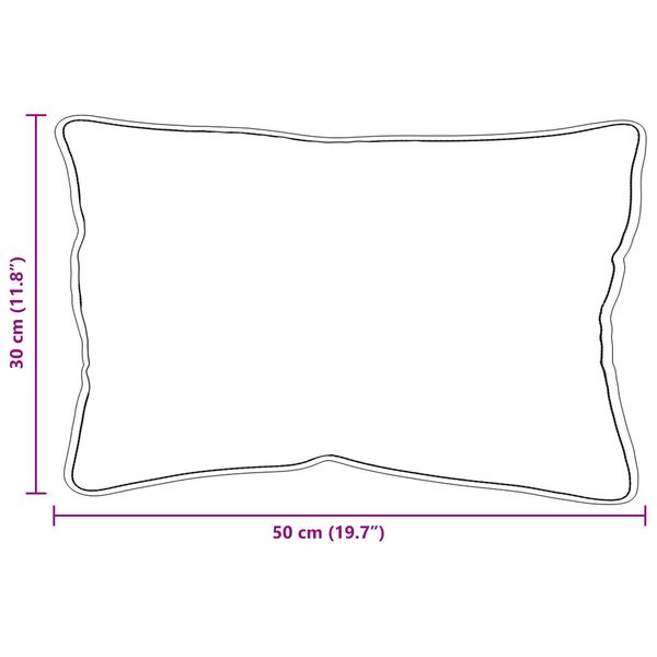 vidaXL Μαξιλάρια 2 pcs Λευκό 30 x 50 cm 85gsm 100% πολυεστέρας