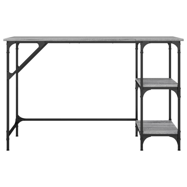vidaXL Γραφείο Γκρι Sonoma 120x50x75 εκ. Μέταλλο & Επεξεργασμένο Ξύλο