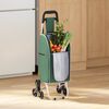 vidaXL Καρότσι Αγορών Πράσινο 39.5 x 33 x 93 εκ Ύφασμα Oxford