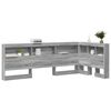 vidaXL Κεφαλάρι Αποθήκης με ράφι Γκρι sonoma 75 cm Επεξεργασμένο ξύλο