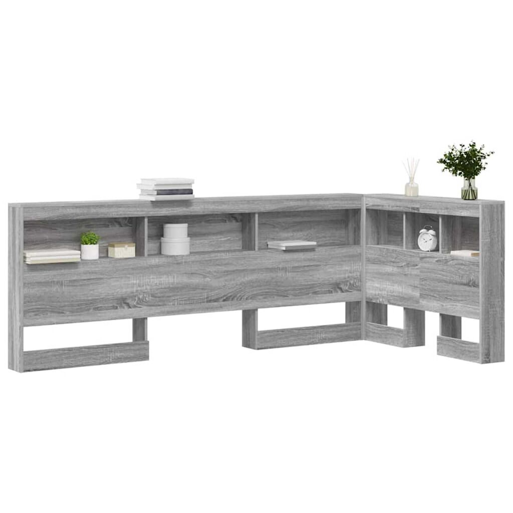vidaXL Κεφαλάρι Αποθήκης με ράφι Γκρι sonoma 75 cm Επεξεργασμένο ξύλο