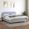 vidaXL &Kappa;&rho;&epsilon;&beta;ά&tau;&iota; Boxspring &mu;&epsilon; &Sigma;&tau;&rho;ώ&mu;&alpha; & LED &Alpha;&nu;.&Gamma;&kappa;&rho;&iota; 180x200 &epsilon;&kappa; &Upsilon;&phi;&alpha;&sigma;&mu;ά&tau;&iota;&nu;&omicron;