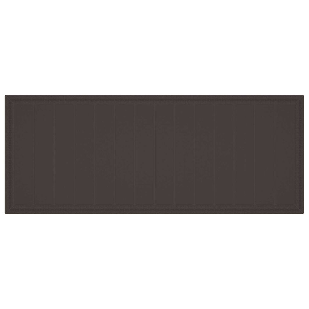 vidaXL Τραπέζι Κήπου Καφέ 250x100x73 cm Poly Rattan